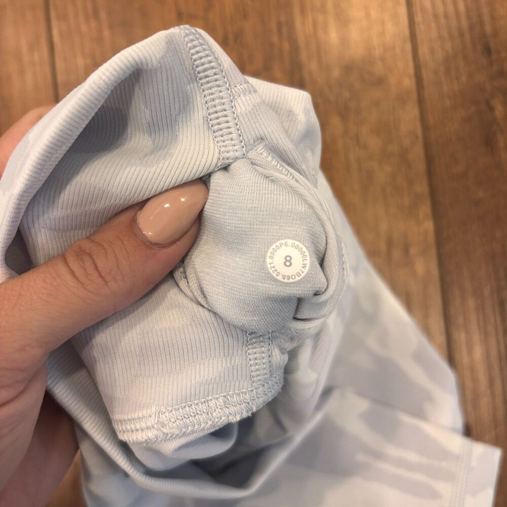 Lululemon Wunder Under Short 10” *Ribbed Size 8 Luxtreme Yoga Gray Bike Shorts - Picture 5 of 8